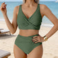 Dames high-waisted gerimpelde bikiniset