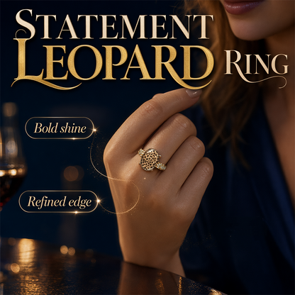 🐆 Vintage Luipaardprint Ovale Ring | Nu in de Sale! 🔥