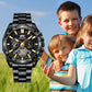 ⏳Tijdelijk 50% korting⏰Waterbestendig lichtgevend herenhorloge van roestvrij staal⌚