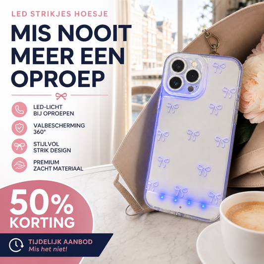 📱50% KORTING✨Stop met het missen van oproepen in je tas! Dit LED-hoesje licht op als een vuurtoren bij elke melding, beschermt je telefoon tegen vallen, en ziet er nog stylish uit ook!